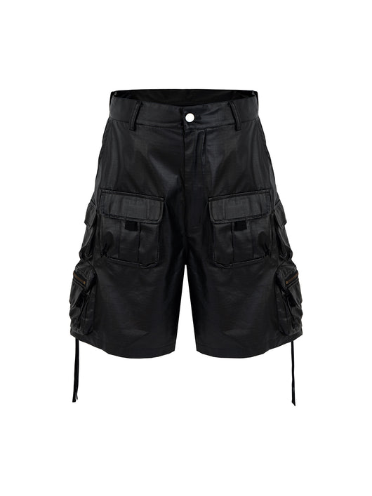 Shorts Tácticos con Recubrimiento Brillante y Multi-Bolsillos - Image 15
