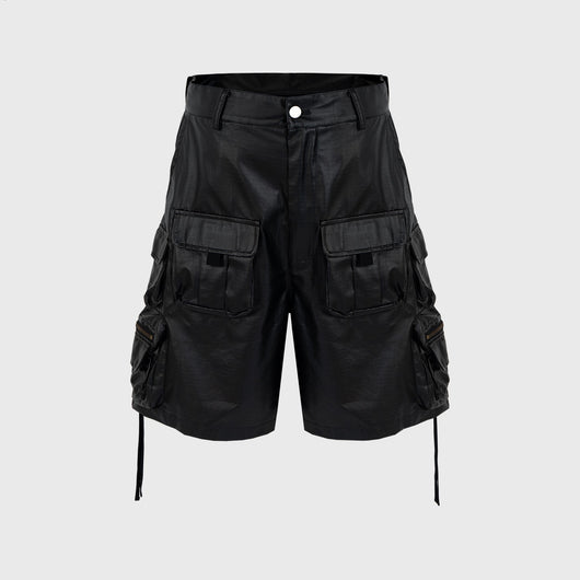 Shorts Tácticos con Recubrimiento Brillante y Multi-Bolsillos - Image 16