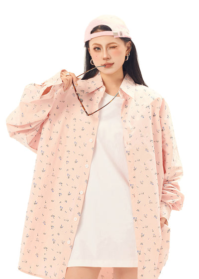 Camisa Floral Suelta Estampada Unisex - Image 35