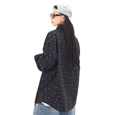 Camisa Floral Suelta Estampada Unisex - Image 39