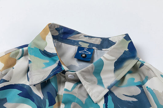 Camisa Estampada con Diseño de Flores en Óleo para Hombre - Image 28