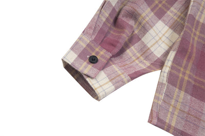 Camisa Cuadriculada Suelta de Manga Larga para Hombre - Image 43