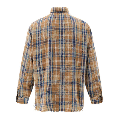 Camisa Tie-Dye Cuadros Manga Larga para Hombre - Image 22