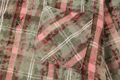 Camisa Tie-Dye Cuadros Manga Larga para Hombre - Image 24