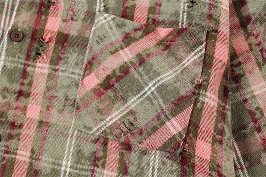 Camisa Tie-Dye Cuadros Manga Larga para Hombre - Image 24