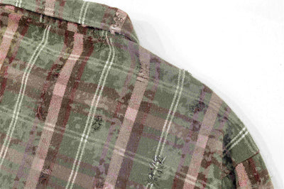 Camisa Tie-Dye Cuadros Manga Larga para Hombre - Image 27
