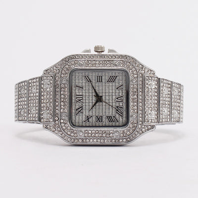 Reloj Elegante para Mujer con Diamantes Cuadrados y Degradado Romano - Image 14