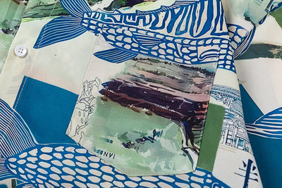 Camisa Manga Corta Estampado Peces para Hombre - Image 18