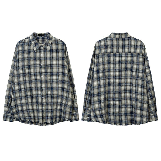 Camisa Cuadriculada Punk Suelta para Hombre - Estilo Rebelde - Image 21