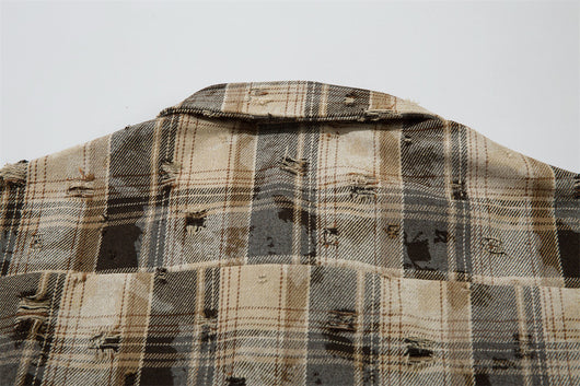 Camisa a Cuadros Suelta de Manga Larga para Hombre - Image 25