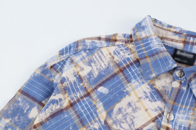 Camisa Tie-Dye a Cuadros para Hombre - Estilo Personalidad Fashion - Image 22