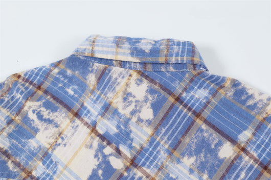 Camisa Tie-Dye a Cuadros para Hombre - Estilo Personalidad Fashion - Image 26