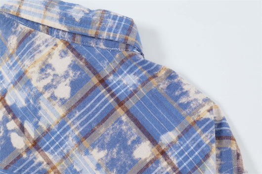 Camisa Tie-Dye a Cuadros para Hombre - Estilo Personalidad Fashion - Image 31