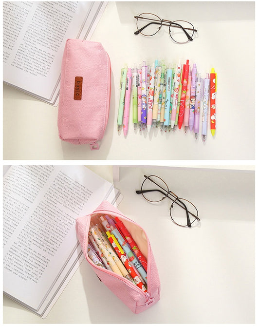 Estuche Cuadrado de Gran Capacidad para Estudiantes en Algodón y Lino - Image 29
