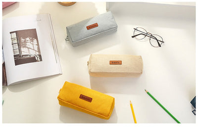 Estuche Cuadrado de Gran Capacidad para Estudiantes en Algodón y Lino - Image 36