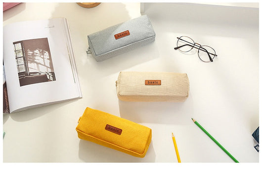 Estuche Cuadrado de Gran Capacidad para Estudiantes en Algodón y Lino - Image 36