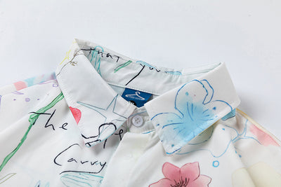 Camisa para Hombre con Estampado de Flores y Mariposas Graffiti - Image 21