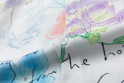 Camisa para Hombre con Estampado de Flores y Mariposas Graffiti - Image 25