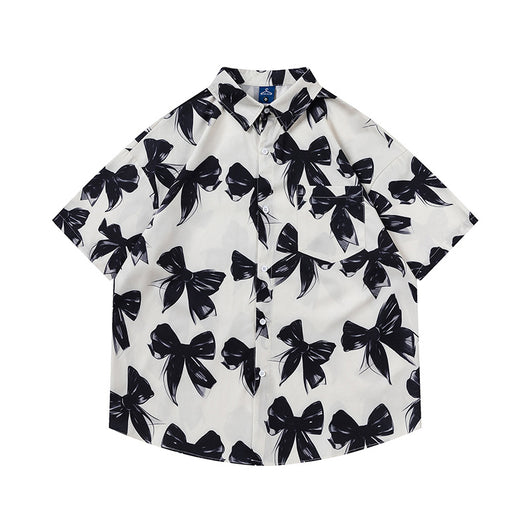 Camisa Estampada con Moño para Hombre y Mujer - Image 19