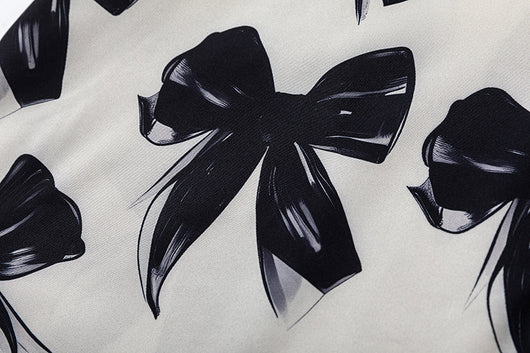 Camisa Estampada con Moño para Hombre y Mujer - Image 29