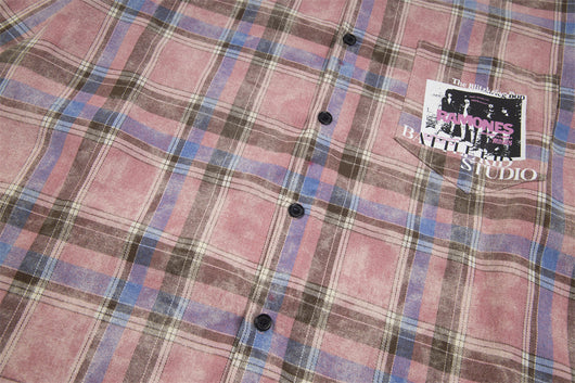 Camisa Cuadros Holgada Manga Larga para Hombre - Image 39