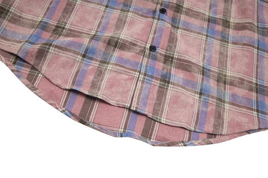Camisa Cuadros Holgada Manga Larga para Hombre - Image 40