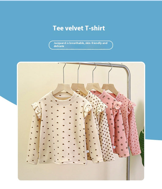 Blusa Infantil Otoño Invierno con Volantes Florales - Image 17