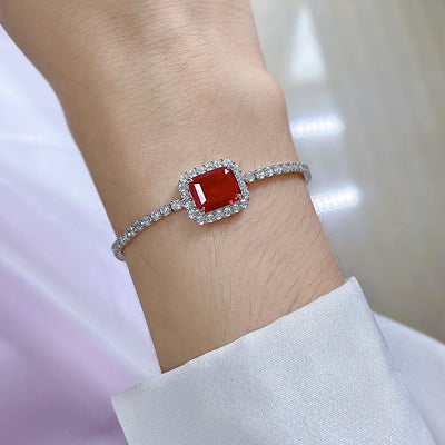 Pulsera de Plata Esterlina 925 con Esmeralda Sintética 810 - Image 17