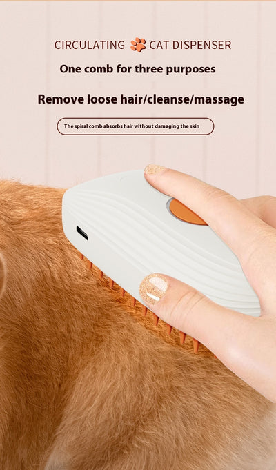 Cepillo de Vapor Recargable para Mascotas con Spray y Masaje - Image 8
