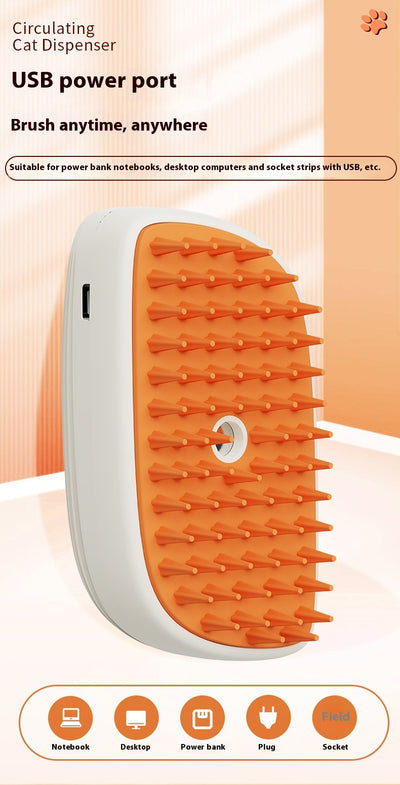 Cepillo de Vapor Recargable para Mascotas con Spray y Masaje - Image 10