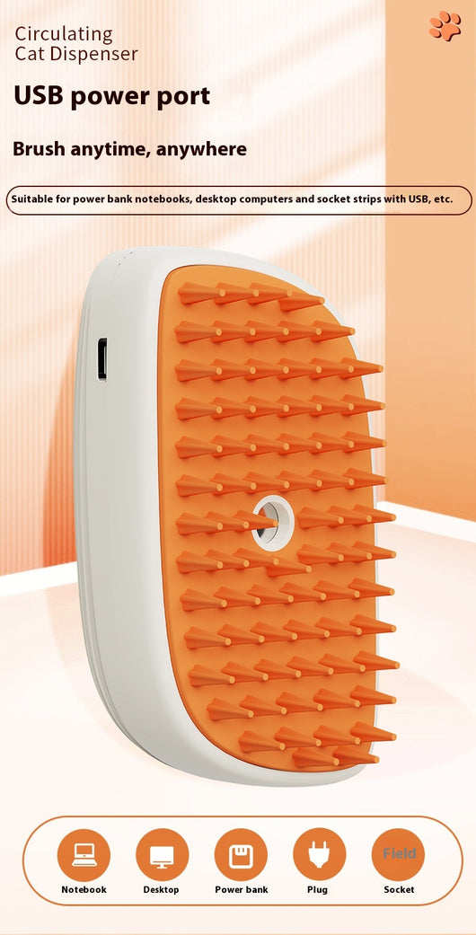 Cepillo de Vapor Recargable para Mascotas con Spray y Masaje - Image 10