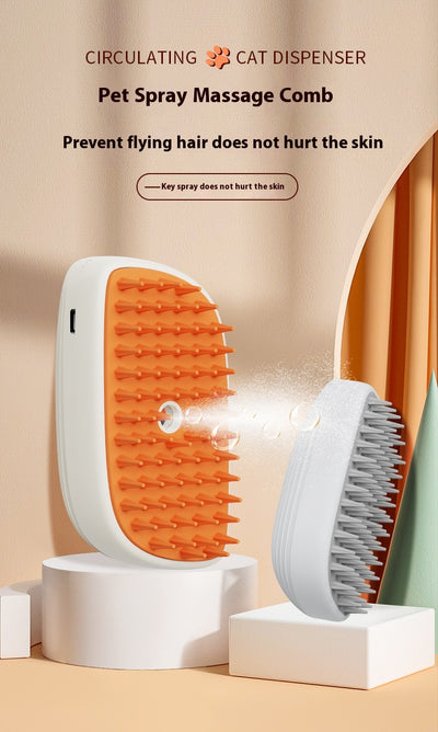 Cepillo de Vapor Recargable para Mascotas con Spray y Masaje - Image 12