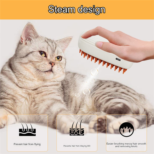 Cepillo de Vapor Recargable para Mascotas con Spray y Masaje - Image 17
