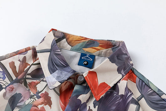Camisa Estampada para Hombre con Diseño Floral Artístico - Image 26