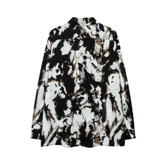 Camisa Suelta Tie-dye Personalizada con Tinta para Hombre - Image 24
