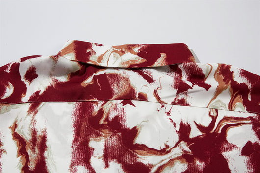 Camisa Suelta Tie-dye Personalizada con Tinta para Hombre - Image 25