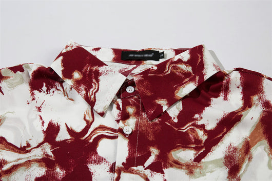 Camisa Suelta Tie-dye Personalizada con Tinta para Hombre - Image 28