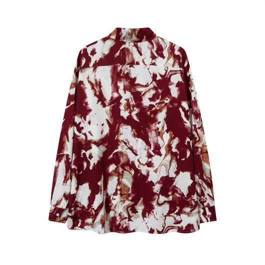 Camisa Suelta Tie-dye Personalizada con Tinta para Hombre - Image 36