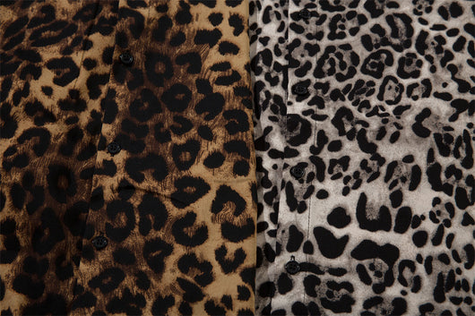 Camisa Vintage Estampado Leopardo Moda Americana para Hombre - Image 29