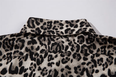 Camisa Vintage Estampado Leopardo Moda Americana para Hombre - Image 31
