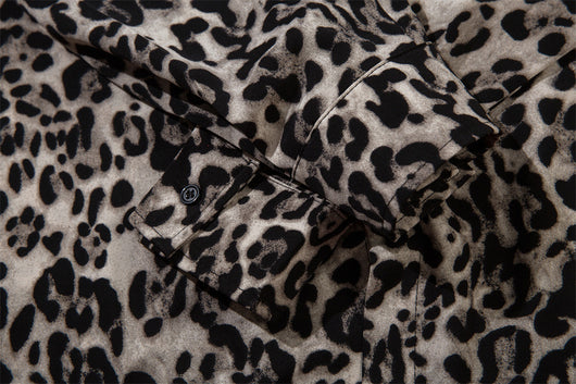 Camisa Vintage Estampado Leopardo Moda Americana para Hombre - Image 36