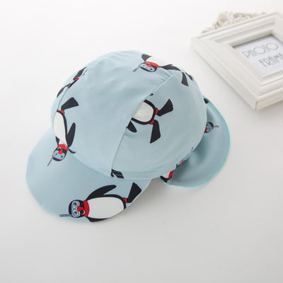 Traje de Baño Infantil Protección Solar Manga Larga con Gorro Pingüino - Image 14