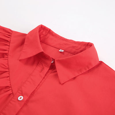 Camisa de Trabajo de Algodón Pesado con Encaje - Image 12