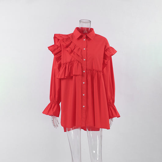 Camisa de Trabajo de Algodón Pesado con Encaje - Image 14