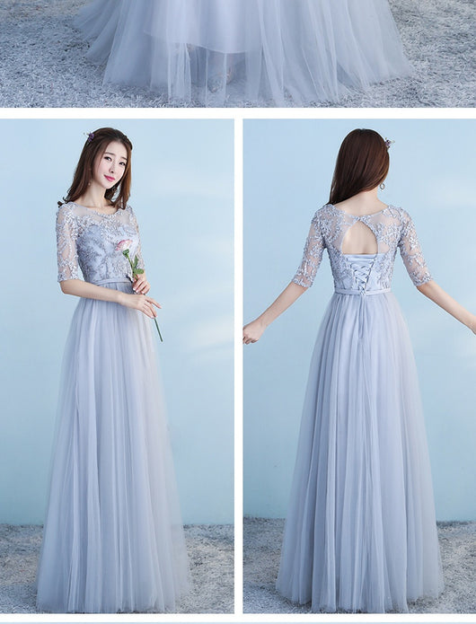 Vestido Largo Azul para Damas de Honor - Elegancia para Bodas y Eventos - Image 28