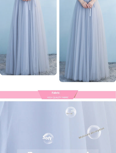 Vestido Largo Azul para Damas de Honor - Elegancia para Bodas y Eventos - Image 30