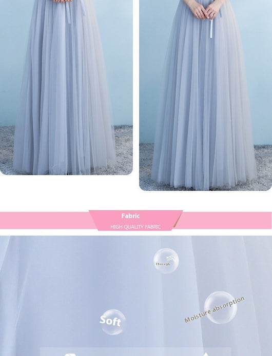 Vestido Largo Azul para Damas de Honor - Elegancia para Bodas y Eventos - Image 30