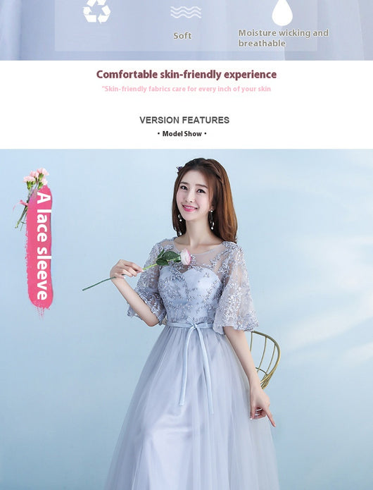 Vestido Largo Azul para Damas de Honor - Elegancia para Bodas y Eventos - Image 35