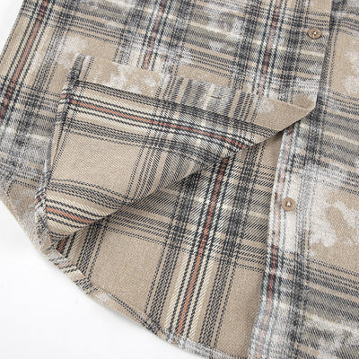 Camisa Cuadriculada Retro Holgada con Textura - Image 15