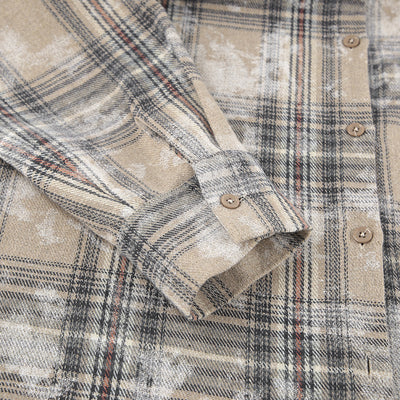 Camisa Cuadriculada Retro Holgada con Textura - Image 16